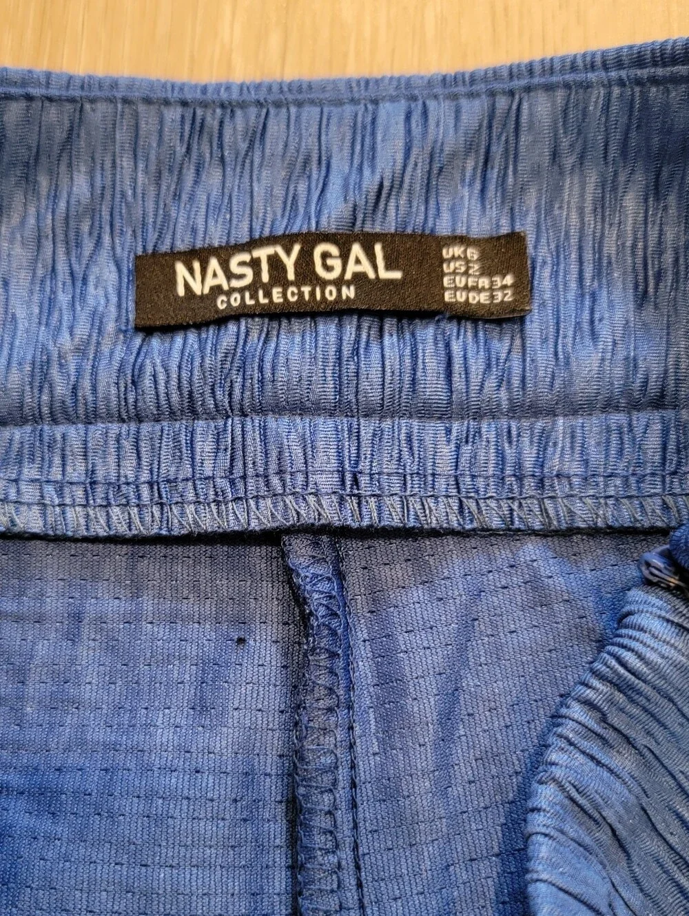 Nasty Gal textured blue pants